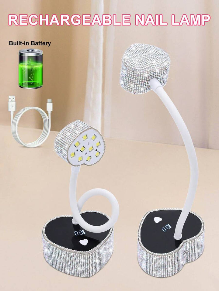 Heart-Shaped Full Diamond Stick Led Lamp / Lampe Led