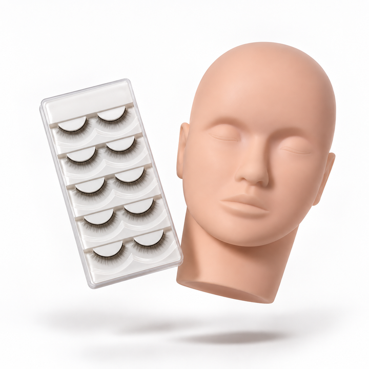 Tête de mannequin & Faux cils de pratique Lash Training – Rivera Beauty