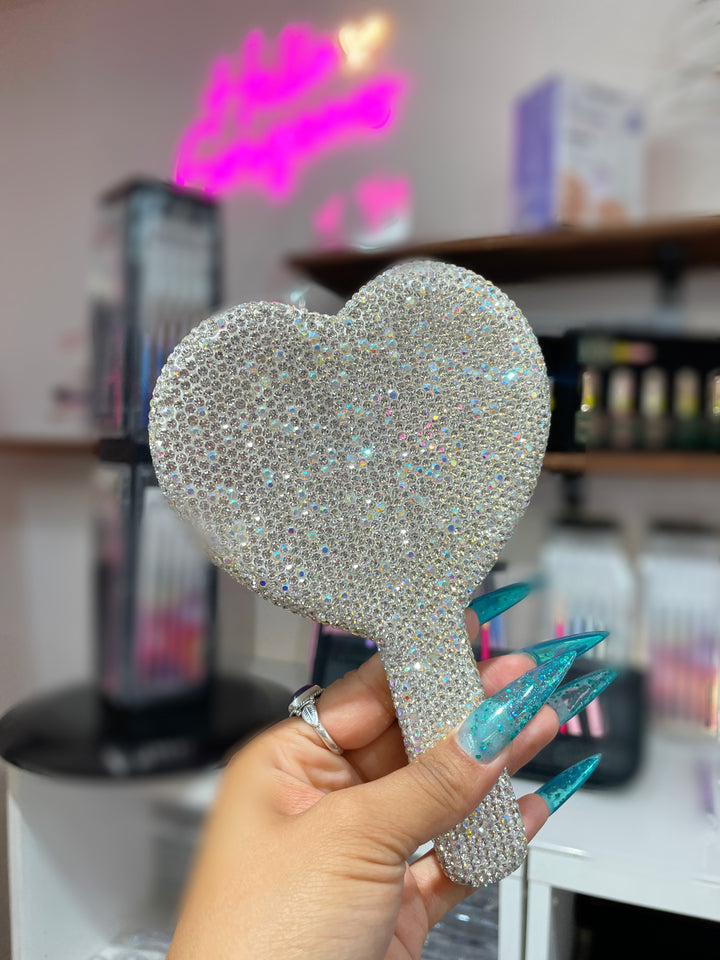 MIRROR HEART SHAPE SILVER