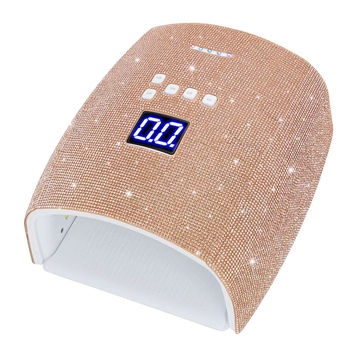 UV.LED CURING LAMP - GOLDEN & PINK CRYSTALS RECHARGEABLE